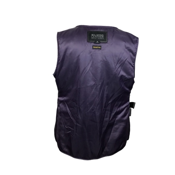 Wilson’s Leather Pelle Studio Thinsulate Full Length Leather Trench Coat Black - Picture 7 of 13